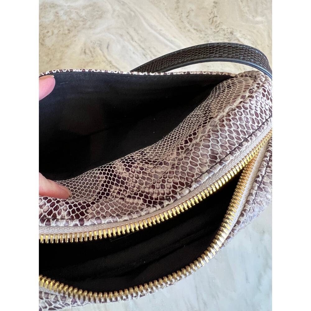 GILI Leather Crossbody Camera Bag Python Animal P… - image 11